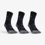 DECATHLON Športové ponožky RS 900 vysoké 3 páry čierno-sivé 39-42 · záber 1