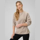 Dámská regular mikina s vázáním a modálem - béžová · záber 2