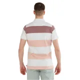 Pánské polo tričko s krátkým rukávem FUNDANGO Incognito Stripe Poloshirt-311-powder stripe · záber 2
