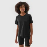 Dámské sportovní rychleschnoucí tričko oversize - černé · záber 2