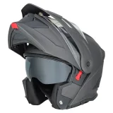 Výklopná moto prilba 3v1 W-TEC Neovu Farba šedá, · záber 3