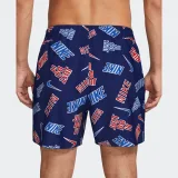 Férfi fürdőnadrág NIKE SWIM Breaker Tossed Logo 5 BLUE RED · záber 3