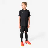 KIPSTA Detské spodné tričko na futbal Keepdry 500 s krátkymi rukávmi čierne 8-9 r (131-140 cm) · záber 2