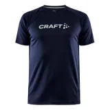 Pánské tréninkové tričko s krátkým rukávem CRAFT T-Shirt CORE Essence Logo - Velikost: S | Barva: modrá · záber 2