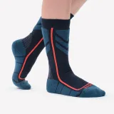 QUECHUA Detské hrejivé turistické ponožky SH500 sivo-modré 2 páry 35-38 · záber 2