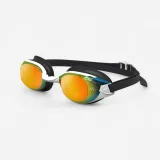 DECATHLON Plavecké okuliare BFIT Fire zrkadlové sklá nová úprava čierne jedna veľkosť · záber 1