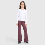 Dívčí slim hladký longsleeve - bílý · záber 2