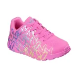 Dievčenská rekreačná obuv SKECHERS Uno Lite Metallic Joy Jr hot pink · záber 1