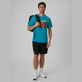 T-shirt regular s potiskem pánské - tyrkysové · záber 2
