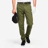 INESIS Pánske golfové chino nohavice bavlnené MW500 kaki L (L34) · záber 1