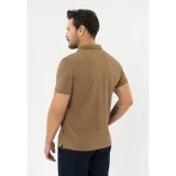 Pánské polo tričko s krátkým rukávem VOLCANO O-MOLTI-BEIGE · záber 2