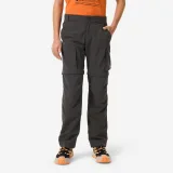 QUECHUA Detské odopínateľné turistické nohavice MH500 7-15 r. sivé 10-11 r (141-150 cm) · záber 1
