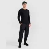 Longsleeve slim hladký pánsky - čierny · záber 2