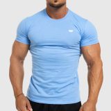 Pánske fitness tričko Iron Aesthetics Standard, modré · záber 1