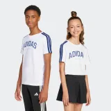 ADIDAS Detské bavlnené tričko ADIDAS biele 9-10 r (140 cm) · záber 1