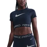 Dámske tréningové tričko s krátkym rukávom NIKE PRO W NP DF SS TOP TT GRX MIDNIGHT NAVY FOOTBALLGREY WHITE · záber 2