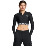 Under Armour Dámsky top HeatGear Rib 1/4 Zip LS Grey LL · záber 1