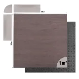 inSPORTline Luxteko Waffle 100x100x2 cm drevo · záber 2