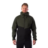 Pánska turistická bunda s kapucňou NORTHFINDER CLIFTON 550blackdarkgreen · záber 1