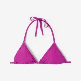 DECATHLON Vrchný diel dámskych plaviek Mae Folk s posuvnými trojuholníkmi fialový XS-S · záber 2