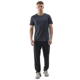 Pánské tréninkové tričko s krátkým rukávem 4F TSHIRT FNK-WSS24TFTSM599-20M-DEEP BLACK MELANGE · záber 5