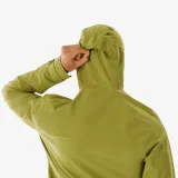 QUECHUA Pánska ľahká nepremokavá turistická bunda MH900 kaki S · záber 2