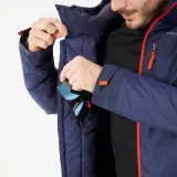 QUECHUA Pánska zimná nepremokavá turistická bunda SH500 modrá S · záber 2