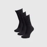 Dámske casual ponožky nad členok (3-pack) - čierne · záber 2