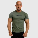 Pánske fitness tričko Iron Aesthetics Boxed, vojenská zelená · záber 1