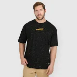 T-shirt oversize s potiskem pánský - černý · záber 1