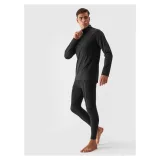 Pánská zateplená lyžařská mikina s 1 2 zipem 4F BRUSHED UNDERWEAR-WAW24UBRUM076-20S-DEEP BLACK · záber 5