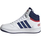 Chlapecká rekreační obuv ADIDAS Hoops 3.0 Mid cloud white victory blue better scarlet · záber 2