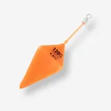 CAPERLAN Oranžové fosforeskujúce olovo pyramída potiahnuté silikónom na surfcasting 155 g · záber 1