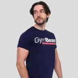 GymBeam Strong Tomorrow T-shirt Navy Blue - Velikost: S | Barva: Modrá | Hmotnost: 0,198 kg · záber 2