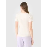 Dámské tričko s krátkým rukávem 4F TSHIRT F1990-11S-OFF WHITE · záber 3