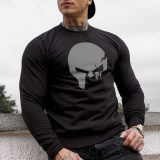 Mikina bez kapuce Iron Aesthetics SKULL, B&G · záber 1