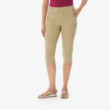 QUECHUA Dámske turistické 3/4 nohavice NH500 béžové M (L31) · záber 1