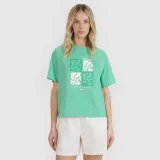 Dámské oversize tričko s potiskem - zelené · záber 1