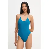 Női egyrészes fürdőruhák NIKE SWIM Swoosh Terry Towelling GREEN ABYSS · záber 2