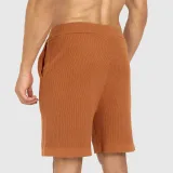 Pánske pletené kraťasy Iron Aesthetics Vibe, rusty · záber 5