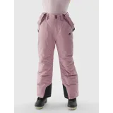 Dívčí lyžařské kalhoty 4F JUNIOR TROUSERS FNK-JAW23TFTRF353-53S-DARK PINK · záber 2