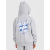 Chlapčenská mikina so zipsom 4F JUNIOR SWEATSHIRT M2326-25M-GREY MELANGE · záber 4