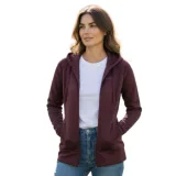 Dámská lyžařská mikina se zipem FUNDANGO Share-398-aubergine · záber 1
