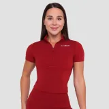 Дамска къса тениска Ignite Cropped Dark Red - GymBeam - Размер: XXL | Тегло: 0,14 g | Опаковка: 120 · záber 1