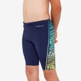 NABAIJI Chlapčenské plavky Jammer 500 Fitib Fatu žlté 14-15 r (161-172 cm) · záber 1