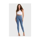Női jeggings nadrág FREDDY WR.UP® skinny high waist push up jeggings in organic fabric-Blue · záber 2