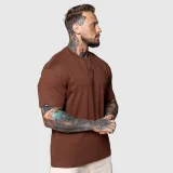 Oversized tričko Iron Aesthetics 3D, hnedé · záber 5