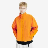 DECATHLON Pánska obojstranná flísová bunda oranžová S · záber 1
