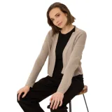 Dámský svetr VOLCANO S-MIGA-102M-BEIGE MEL · záber 1