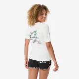 DECATHLON Dámske tričko Malou Paradise na surf s UV ochranou biele M · záber 1